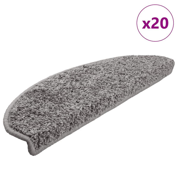 Porrasmatot 20 kpl 65x21x4 cm harmaa puolipyöreä suuri