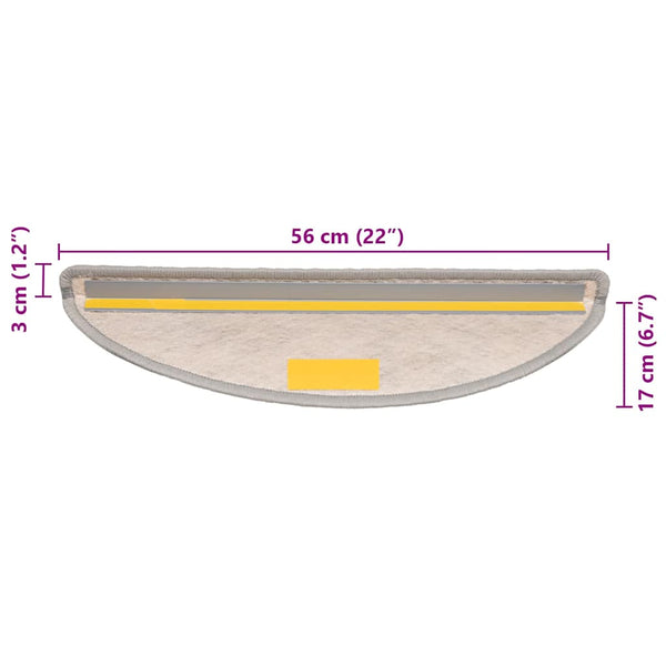 Porrasmatot itseliimautuvat sisaljäljitelmäiset 30 kpl 56x17x3 cm Platina