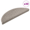 porrasmatot itsekiinnittyvä Sisal-Look 30 kpl 56x17x3 cm hopea