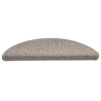 porrasmatot itsekiinnittyvä Sisal-Look 30 kpl 56x17x3 cm hopea