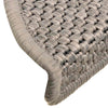porrasmatot itsekiinnittyvä Sisal-Look 30 kpl 56x17x3 cm hopea