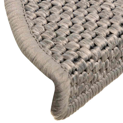 porrasmatot itsekiinnittyvä Sisal-Look 30 kpl 56x17x3 cm hopea