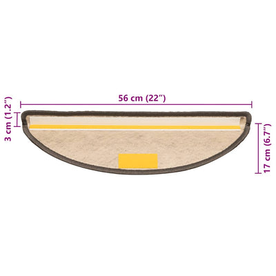 Porrasmatot Itsekiinnittyvä Sisal-Look 30 kpl Ruskea beige