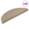 Itsekiinnittyvät porrasmatot sisaltyyli 30 kpl 56x17x3 cm beige