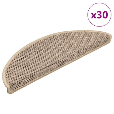 Itsekiinnittyvät porrasmatot sisaltyyli 30 kpl 56x17x3 cm beige