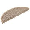 Itsekiinnittyvät porrasmatot sisaltyyli 30 kpl 56x17x3 cm beige