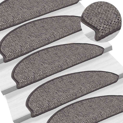 porrasmatot itsekiinnittyvä Sisal-Look 30 kpl ruskea beige
