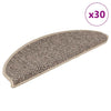 Itsekiinnittyvät porrasmatot sisaltyyli 30 kpl 65x21x4 cm beige