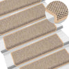 Itsekiinnittyvät porrasmatot sisaltyyli 30kpl 65x21x4cm v.beige