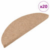 Itsekiinnittyvät porrasmatot 20 kpl beige 65x22,5x3,5 cm