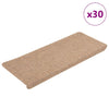 Porrasmatot Itsekiinnittyvät 30 kpl Beige 65x24,5x3,5 cm