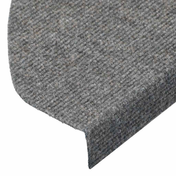 Itsekiinnittyvät porrasmatot 30 kpl harmaa 65x22,5x3,5 cm
