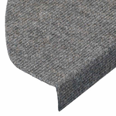 Itsekiinnittyvät porrasmatot 30 kpl harmaa 65x22,5x3,5 cm