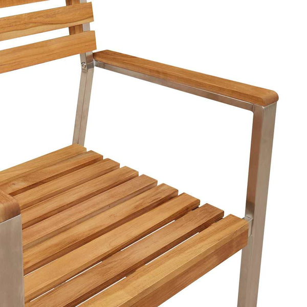 Ruskea puutarhan tuoli Taoder 56x54.5x87cm (6 pcs, tiikki)