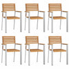 Ruskea puutarhan tuoli Taoder 56x54.5x87cm (6 pcs, tiikki)
