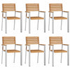 Ruskea puutarhan tuoli Taoder 56x54.5x87cm (6 pcs, tiikki)