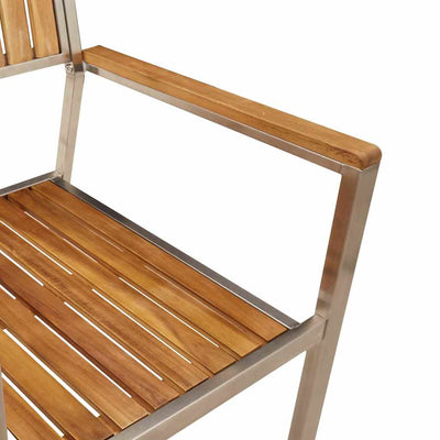 Ruskea puutarhan tuoli Oliviu 56x54.5x87cm (6 pcs, akaasiapuu)