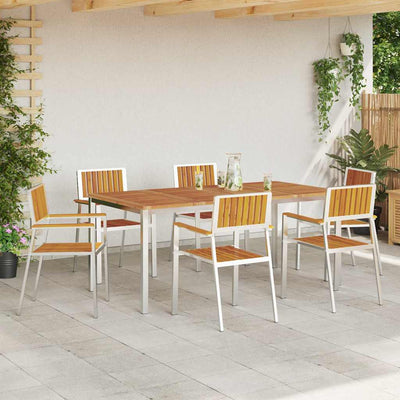 Ruskea puutarhan tuoli Oliviu 56x54.5x87cm (6 pcs, akaasiapuu)