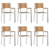 Ruskea puutarhan tuoli Oliviu 56x54.5x87cm (6 pcs, akaasiapuu)