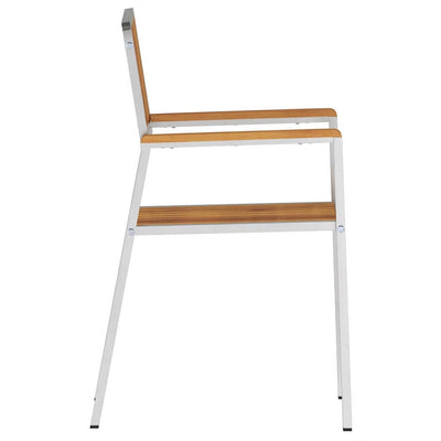 Ruskea puutarhan tuoli Oliviu 56x54.5x87cm (6 pcs, akaasiapuu)
