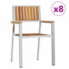 Ruskea puutarhan tuoli Marlys 56x54.5x87cm (8 pcs, akaasiapuu)
