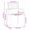 Ruskea puutarhan tuoli Zelda 56x54.5x87cm (6 pcs, tiikki)