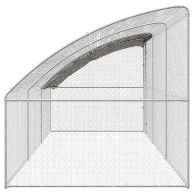Kanahäkki Hopea 600 x 200 x 198.5 cm Galvanoitu teräs