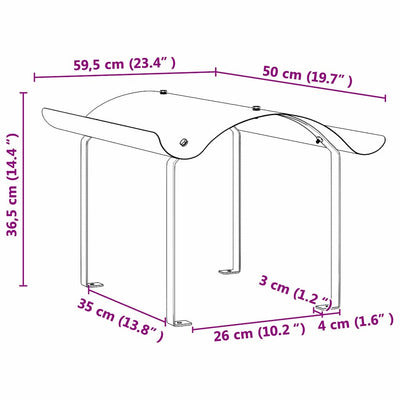 Hopea piipun hattu Claudette 59.5x50x36.5cm (ruostumaton teräs)