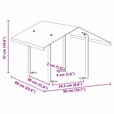 Hopea huppu Norair 50x60x37cm (ruostumaton teräs)