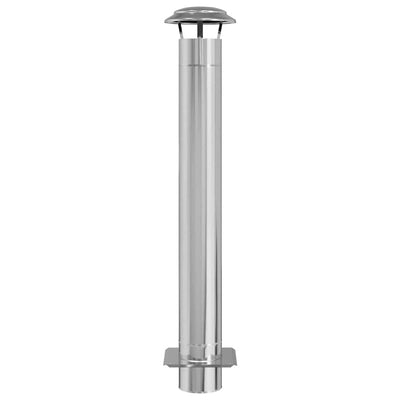 Savuhormin Laajennus Hopea 25 x 25 x 132 cm Ruostumaton teräs