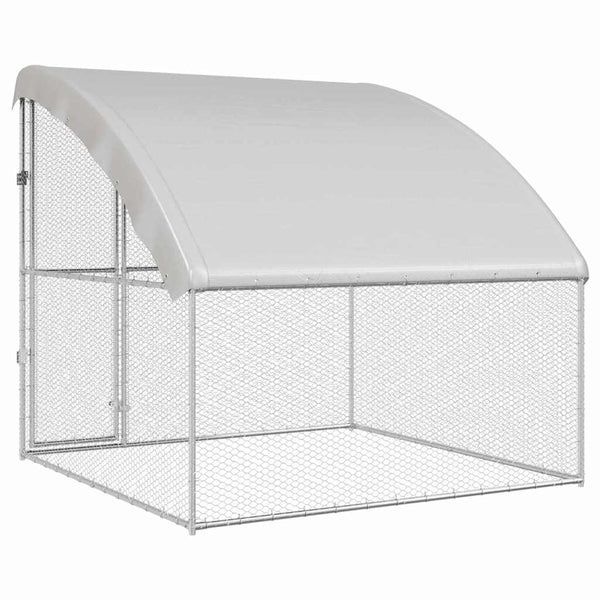 Kanahäkki Hopea 2 x 2 x 2 m Galvanoitu teräs