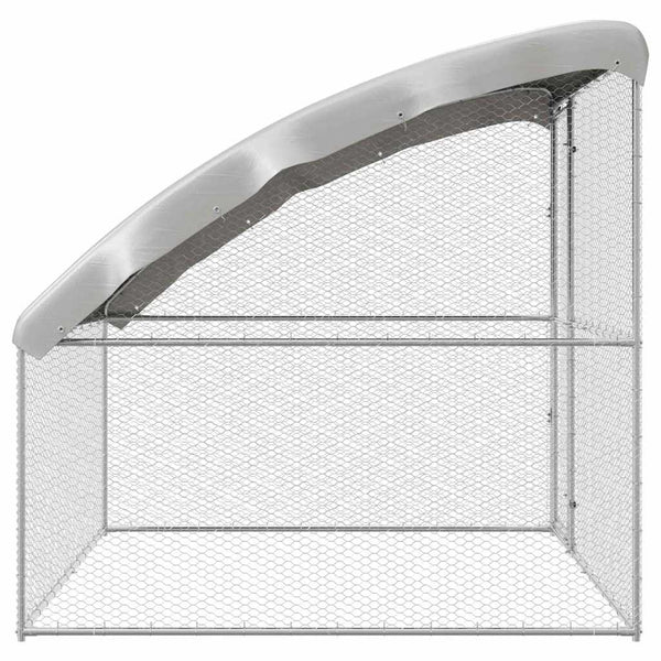 Kanahäkki Hopea 2 x 2 x 2 m Galvanoitu teräs