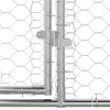 Koirankoppi Hopea 2 x 2 x 2 m Galvanoitu teräs