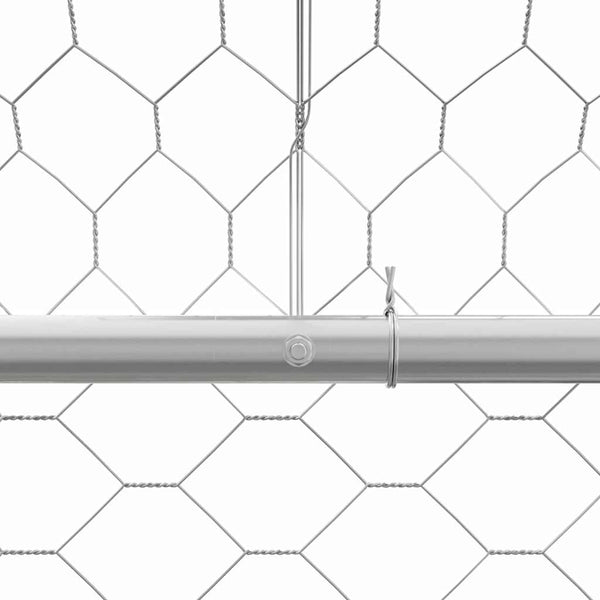 Koirankoppi Hopea 2 x 2 x 2 m Galvanoitu teräs