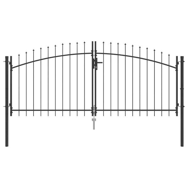 Kaksiosainen portti WOERDEN 299,5 x 149,5 cm Teräs Lukittava