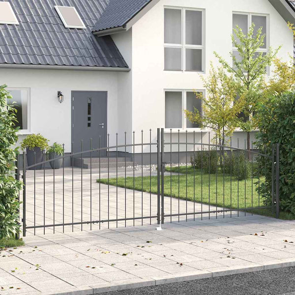 Kaksiosainen portti WOERDEN 400 x 174,5 cm Teräs Lukittava