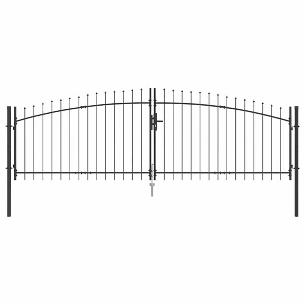 Kaksiosainen portti WOERDEN 400 x 174,5 cm Teräs Lukittava