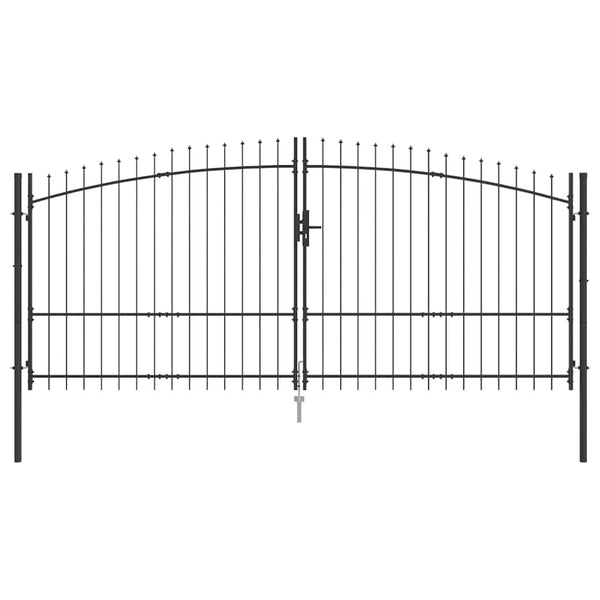 Kaksiosainen portti WOERDEN 400 x 224,5 cm Teräs Lukittava