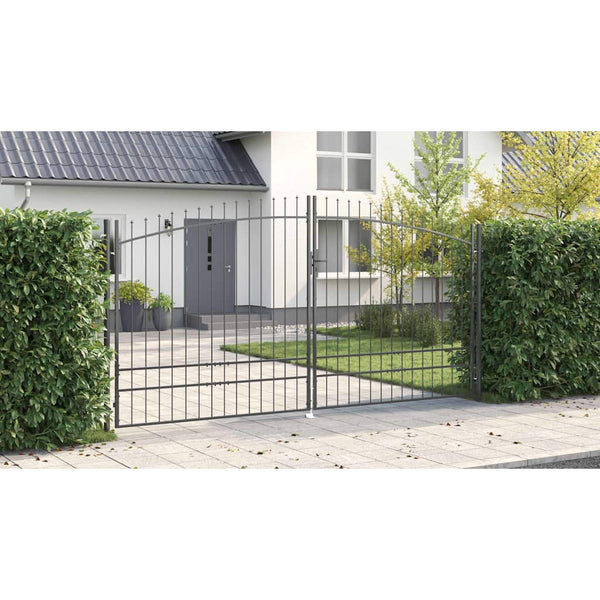 Kaksiosainen portti WOERDEN 400 x 249,5 cm Teräs Lukittava
