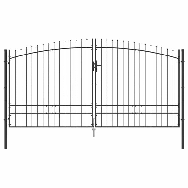 Kaksiosainen portti WOERDEN 400 x 249,5 cm Teräs Lukittava