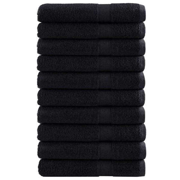 Vieraiden pyyhe SOLUND 25 pcs Musta 80 x 200 cm Puuvilla