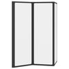 Suihkuseinä Musta 120 x 2 x 117 cm Alumiini ja PP