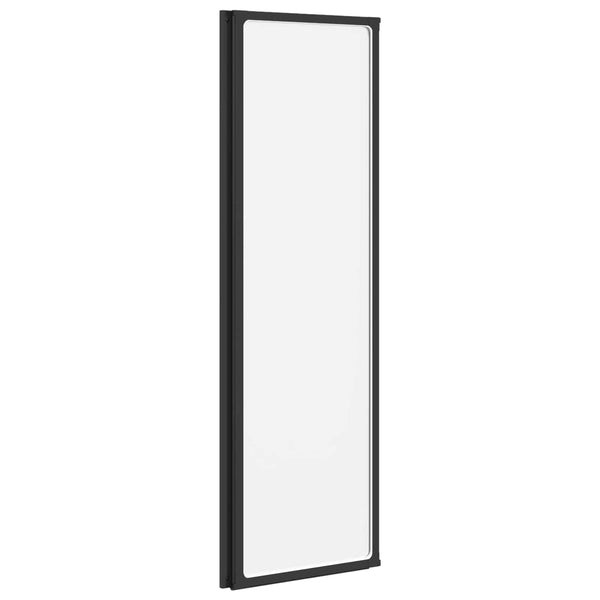 Suihkuseinä Musta 132 x 2 x 140 cm Alumiini ja PP