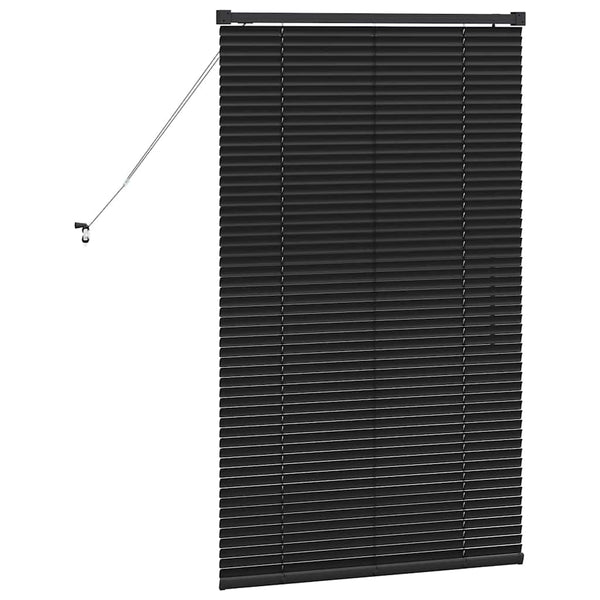 Venezia-verho Musta 130 x 75 cm 25 mm Alumiini