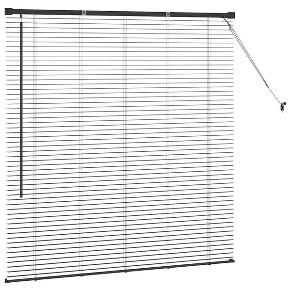 Venezia-verho Musta 130 x 135 cm 25 mm Alumiini