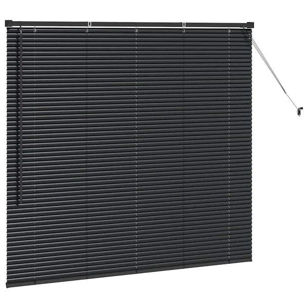 Venezia-verho Musta 130 x 145 cm 25 mm Alumiini