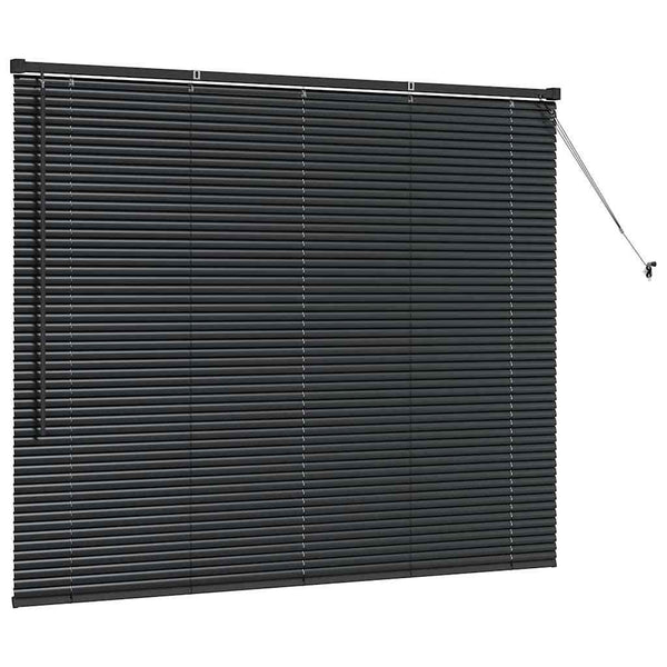Venezia-verho Musta 130 x 155 cm 25 mm Alumiini