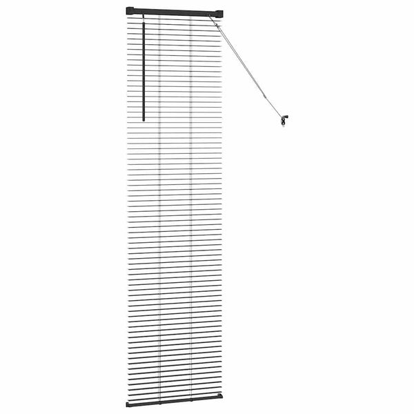 Venezia-verho Musta 175 x 45 cm 25 mm Alumiini