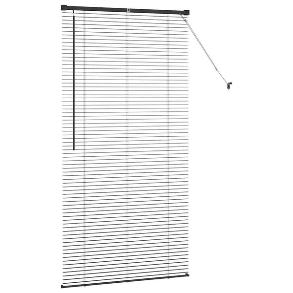Venezia-verho Musta 175 x 95 cm 25 mm Alumiini