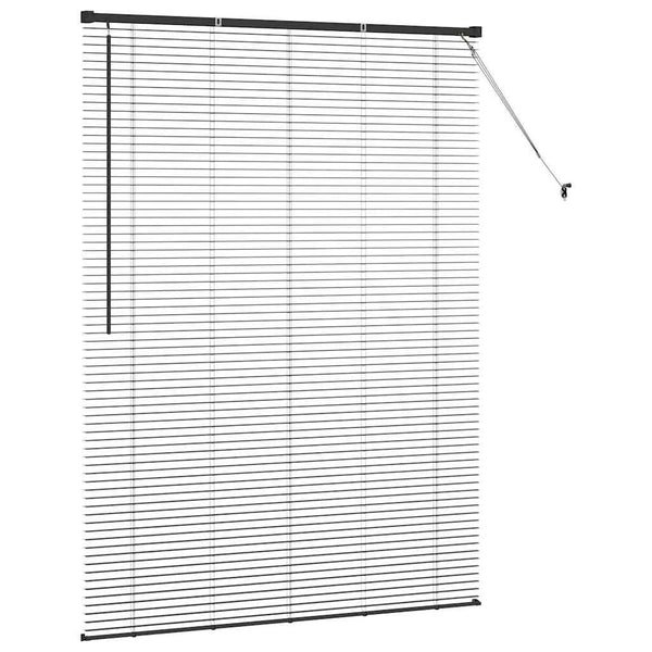Venezia-verho Musta 175 x 135 cm 25 mm Alumiini